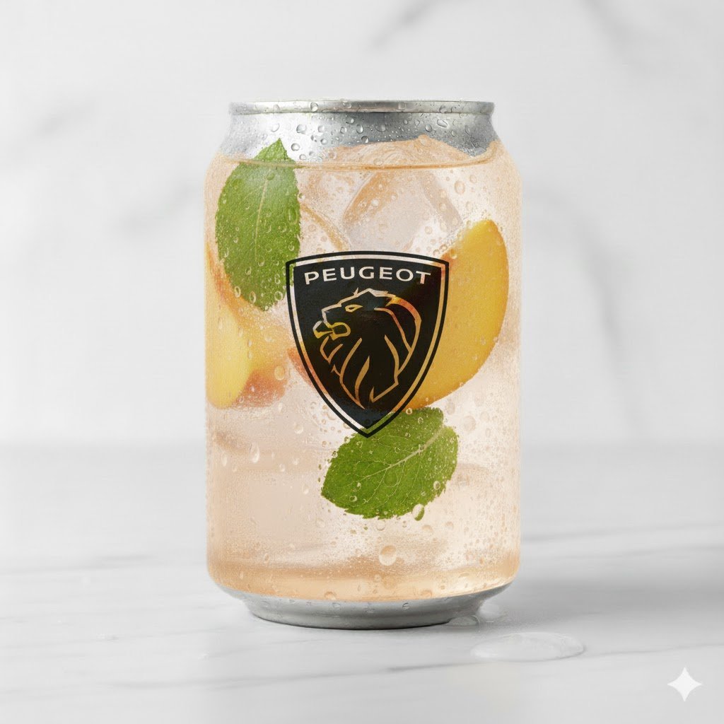 Canette Knet personnalisée Peugeot – boisson scellée événementielle