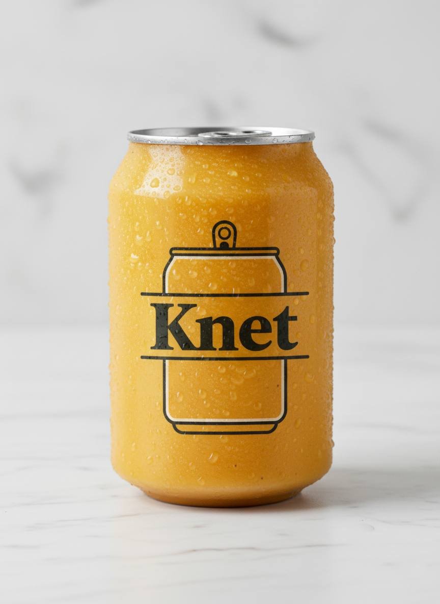 Animation boisson événementielle Knet : smoothie mangue scellé en canette