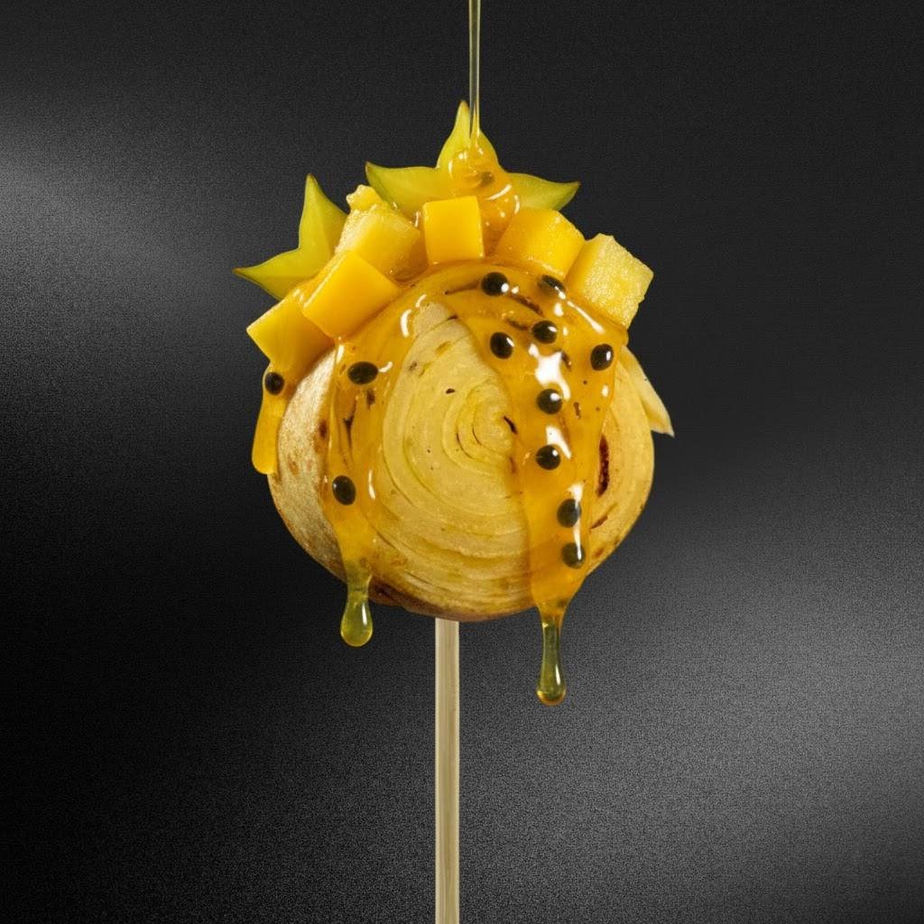 Crêpes roulées mangue passion