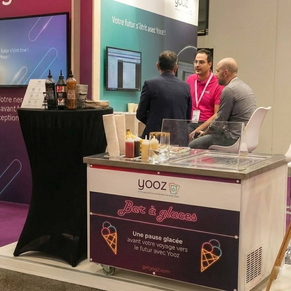 Stand Ice Roll entreprise branding événement corporate