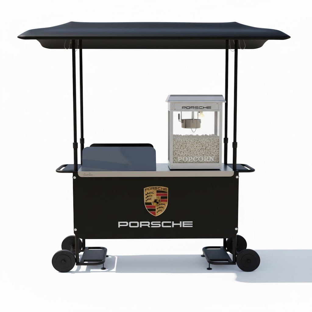 Animation Popcorn Shaké Porsche – Stand personnalisé et élégant