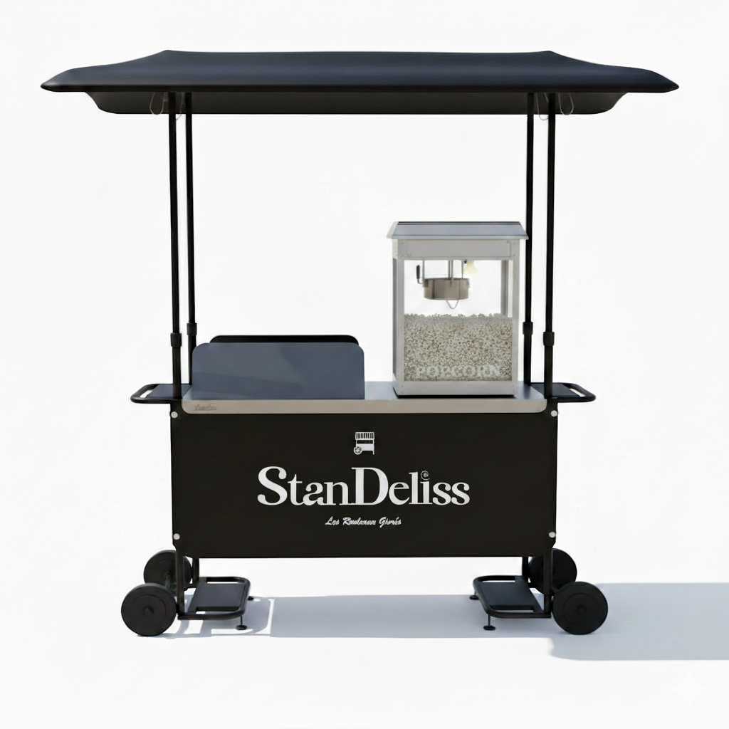 Stand Popcorn Shaké premium et bar à popcorn personnalisé pour événements – Standeliss